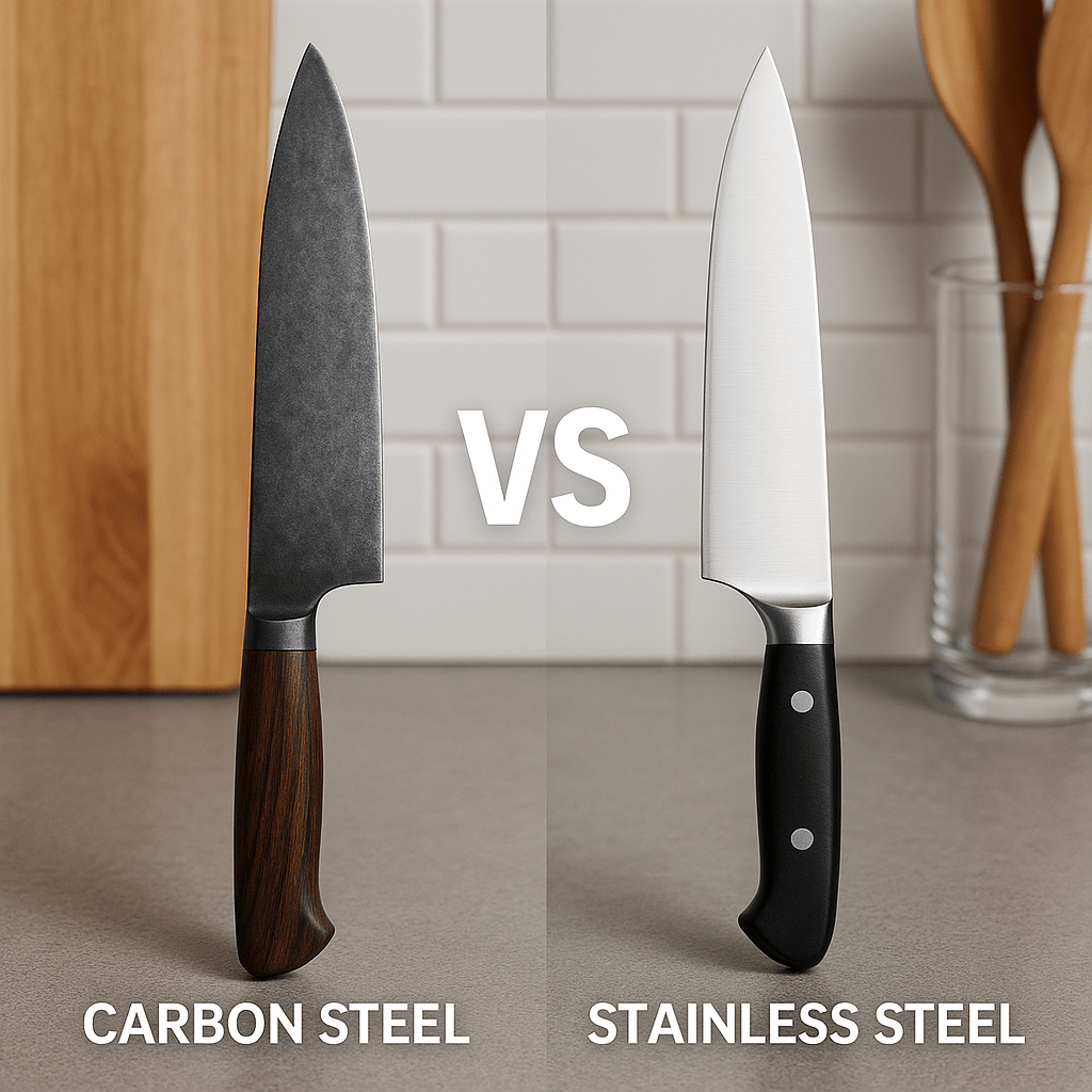 Carbon Steel vs Stainless Steel Kitchen Knives – Durability & Care - OSERM.COM