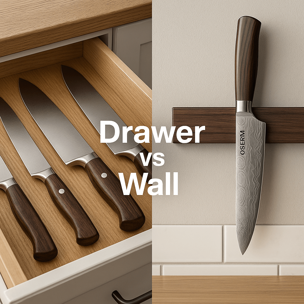 How to Store Knives Safely β Drawer Inserts vs Wall Storage - OSERM.COM
