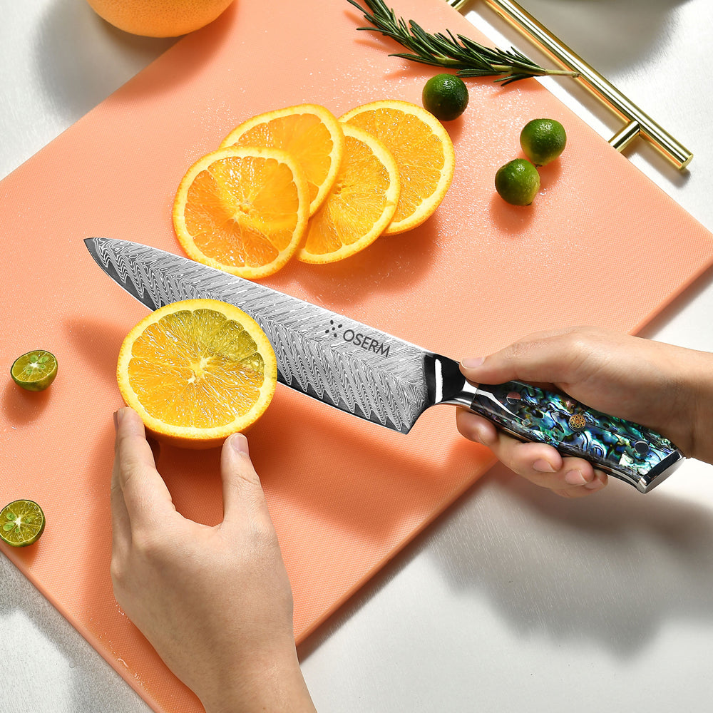 OSERM “Kōga 光霞” Japanese Damascus Knife Set – 5-Piece VG10 Gift Collection
