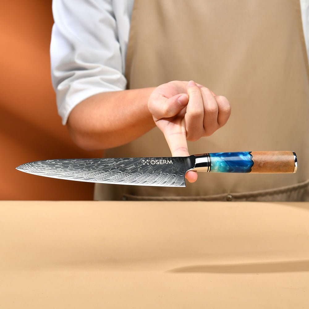 OSERM “Aokiri 青霧” Damascus Knife Set – 7 - Piece Premium Gift Box
