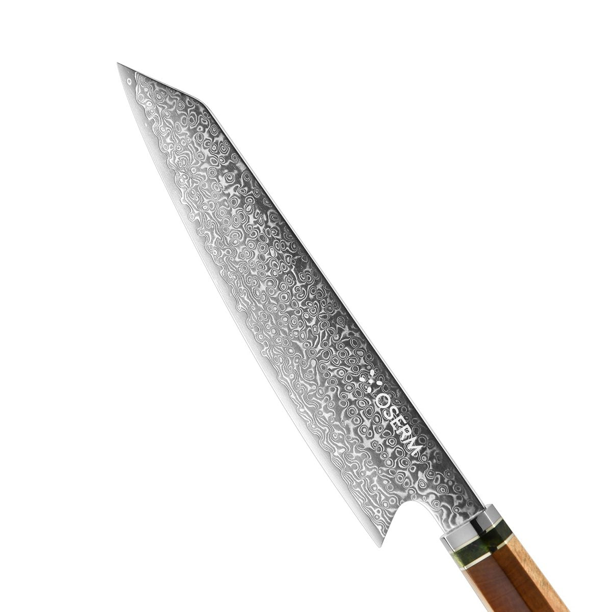 OSERM “Reika 霊霞” Japanese Damascus Kiritsuke Chef Knife with Orange Handle – Gift - Ready in Premium Box