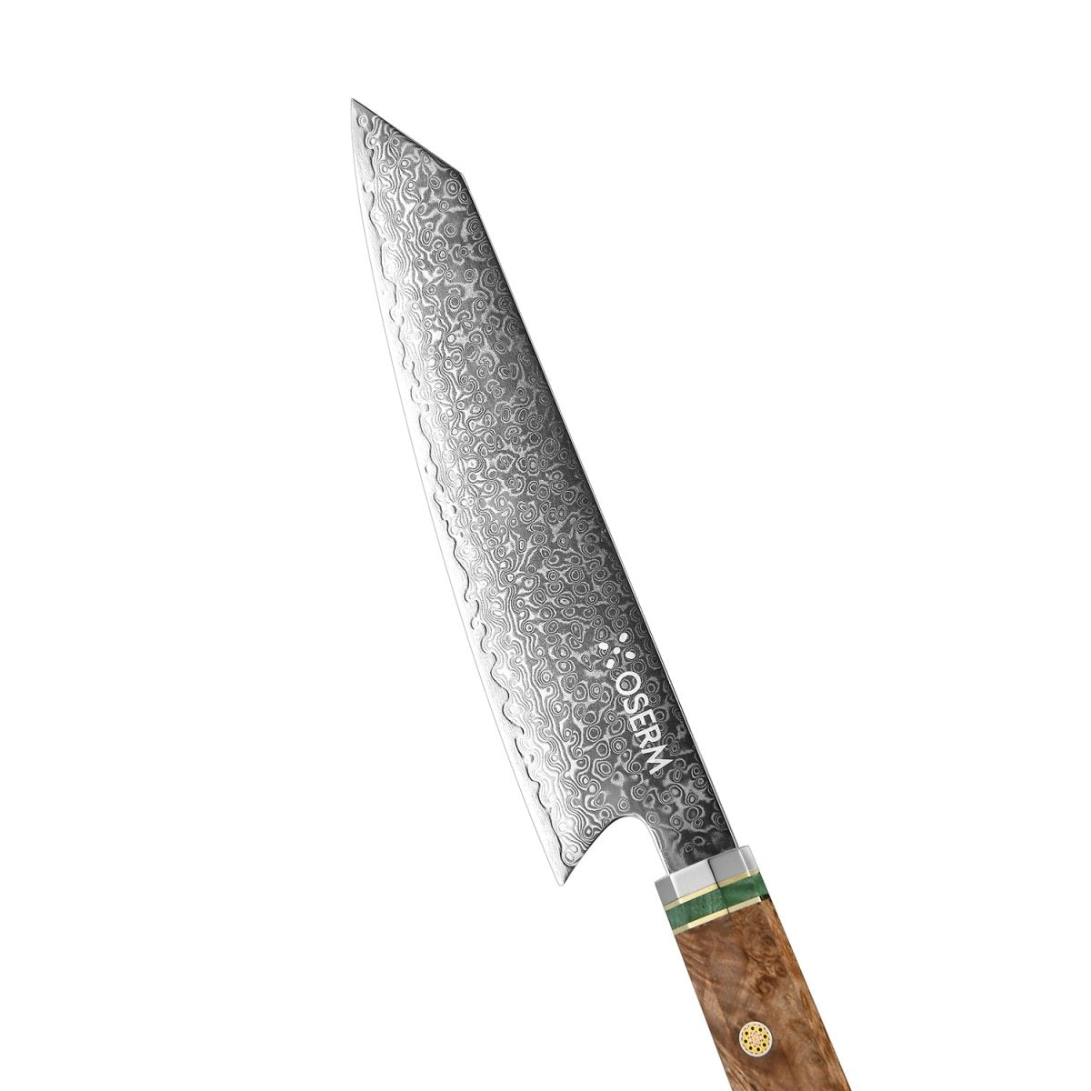 OSERM “Reika 霊霞” Japanese Damascus Kiritsuke Chef Knife with White Handle – Gift - Ready in Premium Box